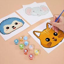 Cargar imagen en el visor de la galería, Mini Pintar por números 15x15cm (6 piezas) - Caras de Animales Tiernos 2