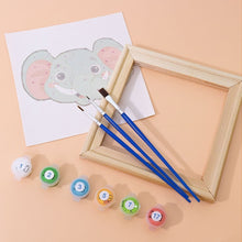 Cargar imagen en el visor de la galería, Mini Pintar por números 15x15cm (6 piezas) - Caras de Animales Tiernos 2