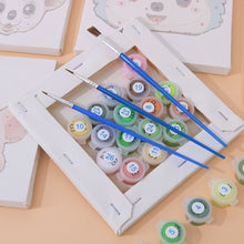 Cargar imagen en el visor de la galería, Mini Pintar por números 15x15cm (6 piezas) - Caras de Animales Tiernos 2