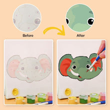 Cargar imagen en el visor de la galería, Mini Pintar por números 15x15cm (6 piezas) - Caras de Animales Tiernos 2