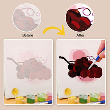 Cargar imagen en el visor de la galería, Mini Pintar por números 15x15cm (6 piezas) - Frutas y Verduras