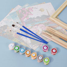 Cargar imagen en el visor de la galería, Mini Pintar por números 15x20cm (6 piezas) - Escenas Mediterráneas