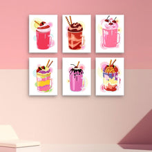 Cargar imagen en el visor de la galería, Mini Pintar por números 15x20cm (6 piezas) - Batidos Coloridos