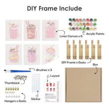 Cargar imagen en el visor de la galería, Mini Pintar por números 15x20cm (6 piezas) - Batidos Coloridos