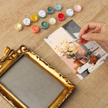 Cargar imagen en el visor de la galería, Mini Pintar por números con marco - Patio en flor