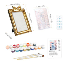 Cargar imagen en el visor de la galería, Mini Pintar por números con marco - Flores junto a la puerta azul