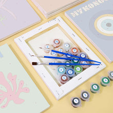 Cargar imagen en el visor de la galería, Mini Pintar por números 15x20cm (6 piezas) - Paraíso Costero: Playa Moderna