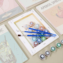 Cargar imagen en el visor de la galería, Mini Pintar por números 15x20cm (6 piezas) - Serie Arte Mixología de Bar Moderno 1