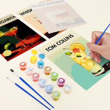 Cargar imagen en el visor de la galería, Mini Pintar por números 15x20cm (6 piezas) - Serie Arte Mixología de Bar Moderno 2