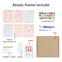 Cargar imagen en el visor de la galería, Mini Pintar por números 15x20cm (6 piezas) - Serie Arte Mixología de Bar Moderno 4