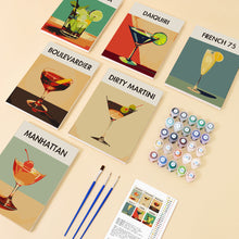 Cargar imagen en el visor de la galería, Mini Pintar por números 15x20cm (6 piezas) - Serie Arte Mixología de Bar Moderno 5