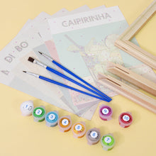 Cargar imagen en el visor de la galería, Mini Pintar por números 15x20cm (6 piezas) - Serie Arte Mixología de Bar Moderno 5