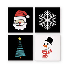 Cargar imagen en el visor de la galería, Mini Pintar por números 15x15cm (4 piezas) - Iconos Clásicos de Navidad 1 Figured'Art