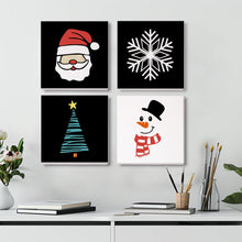 Cargar imagen en el visor de la galería, Mini Pintar por números 15x15cm (4 piezas) - Iconos Clásicos de Navidad 1