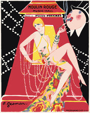 Cargar imagen en el visor de la galería, Pintar por numeros Figured'Art - Cartel Moulin Rouge - Programa Music Hall Gesmar