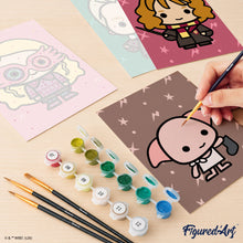 Cargar imagen en el visor de la galería, Mini Pintar por números 15x20cm (6 piezas) - Colección Chibi de Harry Potter