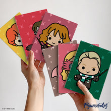 Cargar imagen en el visor de la galería, Mini Pintar por números 15x20cm (6 piezas) - Colección Chibi de Harry Potter