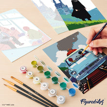 Cargar imagen en el visor de la galería, Mini Pintar por números 15x20cm (6 piezas) - Harry Potter de camino a Hogwarts