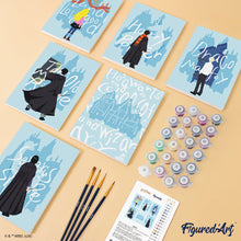 Cargar imagen en el visor de la galería, Mini Pintar por números 15x20cm (6 piezas) - Harry Potter - Mirando hacia el Futuro