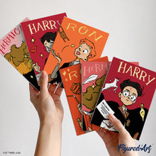Cargar imagen en el visor de la galería, Mini Pintar por números 15x20cm (6 piezas) - Harry Potter - Academia de Magia