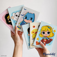 Cargar imagen en el visor de la galería, Mini Serie Pintar por números 15x20cm (6 piezas) - Pequeños Superhéroes DC