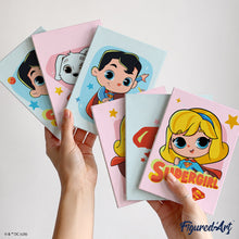 Cargar imagen en el visor de la galería, Mini Serie Pintar por números 15x20cm (6 piezas) - Superman y Supergirl