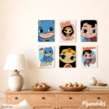 Cargar imagen en el visor de la galería, Mini Serie Pintar por números 15x20cm (6 piezas) - Justice League - Más Tierna que Nunca