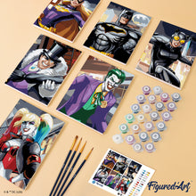 Cargar imagen en el visor de la galería, Mini Serie Pintar por números 15x20cm (6 piezas) - Batman - Héroes y Villanos