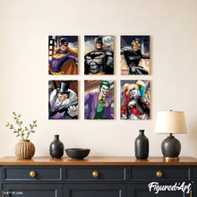 Cargar imagen en el visor de la galería, Mini Serie Pintar por números 15x20cm (6 piezas) - Batman - Héroes y Villanos