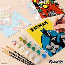 Cargar imagen en el visor de la galería, Mini Serie Pintar por números 15x20cm (6 piezas) - Los Héroes del Universo DC