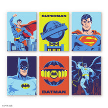 Cargar imagen en el visor de la galería, Mini Serie Pintar por números 15x20cm (6 piezas) - Batman y Superman Figured'Art