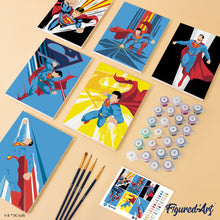 Cargar imagen en el visor de la galería, Mini Serie Pintar por números 15x20cm (6 piezas) - Los poderes de Superman