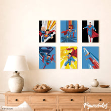 Cargar imagen en el visor de la galería, Mini Serie Pintar por números 15x20cm (6 piezas) - Los poderes de Superman