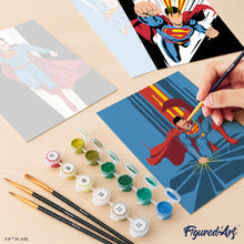 Cargar imagen en el visor de la galería, Mini Serie Pintar por números 15x20cm (6 piezas) - Los poderes de Superman