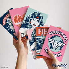 Cargar imagen en el visor de la galería, Mini Serie Pintar por números 15x20cm (6 piezas) - La Intrépida Wonder Woman