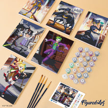 Cargar imagen en el visor de la galería, Mini Serie Pintar por números 15x20cm (6 piezas) - Batman en Gotham City