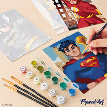 Cargar imagen en el visor de la galería, Mini Serie Pintar por números 15x20cm (6 piezas) - Los Héroes de la Justice League