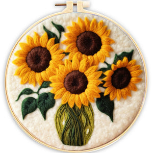 Kit de needle felting - Ramo de girasoles