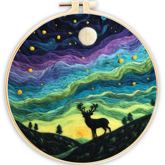 Kit de needle felting - Campo de Noche