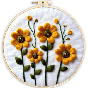 Kit de needle felting - Girasoles en Floración