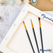 Cargar imagen en el visor de la galería, Mini Pintura por Números 20x20cm con bastidor Elefante en el bosque verde