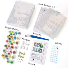 Cargar imagen en el visor de la galería, Mini Pintar por números 15x20cm (6 piezas) - Sueños Mediterráneos