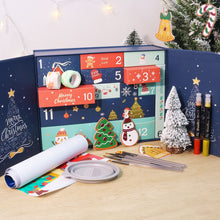 Cargar imagen en el visor de la galería, Pintura por números Calendario de Adviento 2025 - Feliz Navidad (Azul - 12 cajas)