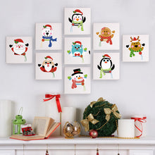 Cargar imagen en el visor de la galería, Mini Pintar por números 15x15cm (9 piezas) - Personajes Lindos de Navidad