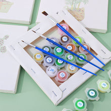 Cargar imagen en el visor de la galería, Mini Pintar por números 15x15cm (9 piezas) - Arte Vegetal Moderno