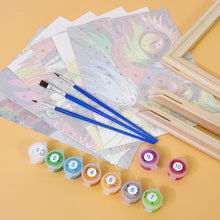 Cargar imagen en el visor de la galería, Mini Pintar por números 15x20cm (6 piezas) - Animales Abstractos Coloridos