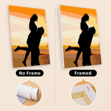 Cargar imagen en el visor de la galería, Mini Pintar por números 15x20cm (6 piezas) - Siluetas de Atardecer Romántico