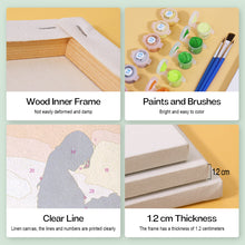 Cargar imagen en el visor de la galería, Mini Pintar por números 15x20cm (6 piezas) - Siluetas de Atardecer Romántico