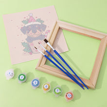 Cargar imagen en el visor de la galería, Mini Pintar por números 15x15cm (6 piezas) - Perros de Navidad en Tazas
