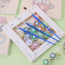 Cargar imagen en el visor de la galería, Mini Pintar por números 15x15cm (6 piezas) - Perros de Navidad en Tazas